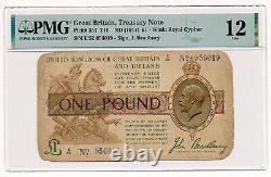 GREAT BRITAIN banknote 1 Pound 1917 with Woodrow Wilson signature RARE