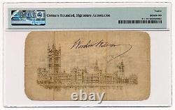 GREAT BRITAIN banknote 1 Pound 1917 with Woodrow Wilson signature RARE