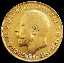 Gold 1/2 Sovereign 1911 Great Britain King George V FIRST YEAR OF REIGN, RARE AU