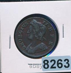 Great Britain 1/2 Penny 1739 Rare Grade #8263