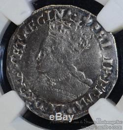 Great Britain 1 Groat 1554-58 VF Details NGC silver 4 Pence Philip & Mary Rare