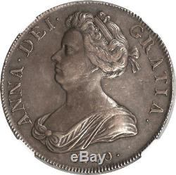 Great Britain 1703-VIGO Anne Silver Crown NGC XF-45 RARE
