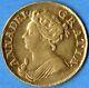 Great Britain 1713 Guinea Gold Coin Queen Anne Rare Overdate 3/1 Ef Detail