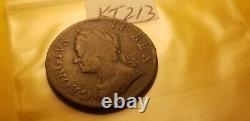 Great Britain 1754 Rare Farthing Coin Idkt7