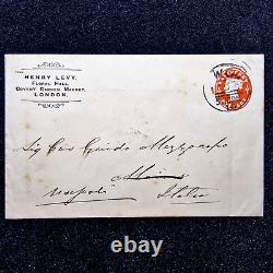 Great Britain 1800's Half Penny Stamp Very Rare Cover