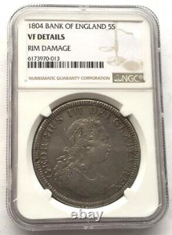 Great Britain 1804 King George IIII Dollar(5 Shillings) NGC Silver Coin, Rare