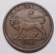 Great Britain 1813 Walthamstow Half Penny Token Xf+ Rare Britannia & Lion Coin
