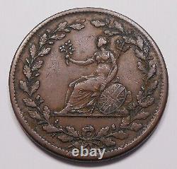 Great Britain 1813 Walthamstow Half Penny Token XF+ RARE Britannia & Lion Coin