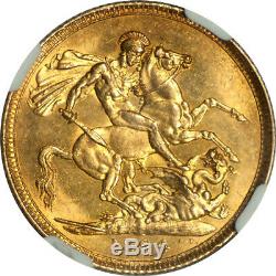 Great Britain 1824 George IV gold Sovereign NGC MS-62 RARE