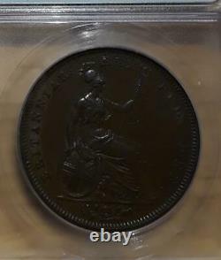 Great Britain 1826 Penny KM 693 ICG Certified AU-50 RARE