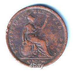 Great Britain. 1827 George IV Penny. F+ RARE Date