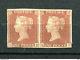 Great Britain 1841 1d Red Imperf Pair Ivory Head Variety Qv Unused Rare Cv $1500