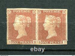Great Britain 1841 1d red Imperf Pair Ivory Head variety QV Unused Rare CV $1500