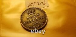 Great Britain 1844 Rare Half Farthing Coin Idkt16