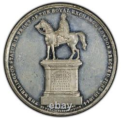 Great Britain 1844 Wellington Equestrian Statue White Medal PCGS SP58 RARE