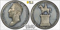 Great Britain 1844 Wellington Equestrian Statue White Medal PCGS SP58 RARE