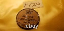 Great Britain 1847 Rare Half Farthing Coin Idkt16