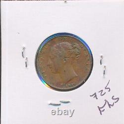 Great Britain 1849 Farthing #7681 Rare Date