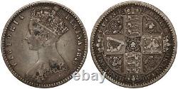 Great Britain 1849 Godless Florin Victoria S-3890 Silver Coin Rare