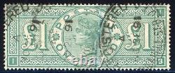 Great Britain 1891 Queen Victoria £1 Green Scott #124 Used Rare