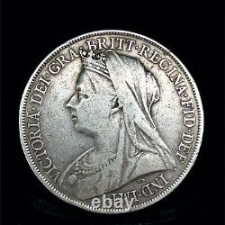 Great Britain 1899 LXII. 925 Silver Crown Queen VICTORIA XF Coin KM#783 Rare