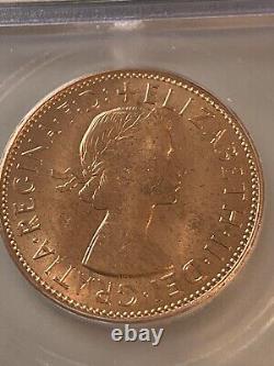 Great Britain 1964 One PENNY ICG MS 65 RD ONLY ON EBAY VERY RARE LISTS $1525.00
