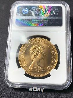 Great Britain 1984 5 Sovereign Gold NGC MS 69 PL (Rare Proof Like)