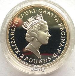 Great Britain 1997 Britannia Chariot 2 Pounds 1oz Silver Coin, Proof, Rare