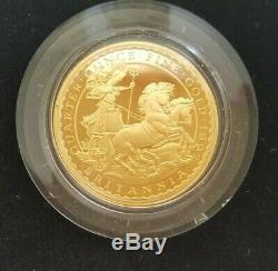 Great Britain 1997 ULTRA Rare PROOF Gold £25 Britannia, Half Sovereign. COA