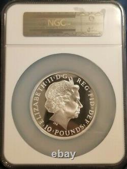 Great Britain 2013 £10 Proof 5 Oz Silver Britannia Coin NGC PF 69 UC FR RARE
