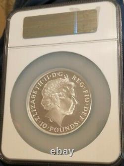 Great Britain 2013 £10 Proof 5 Oz Silver Britannia Coin NGC PF 69 UC FR RARE