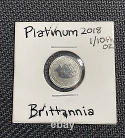 Great Britain 2018 Britannia 10 Pounds 1/10oz Platinum Coin-Rare