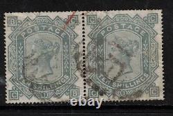 Great Britain #74 (SG #128) Very Fine Used Rare Pair With Maltese Cross Cancel