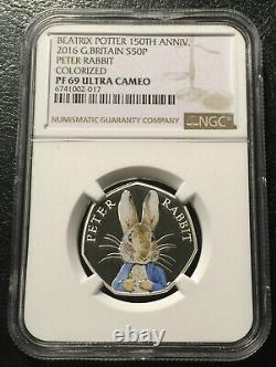 Great Britain Beatrix Potter 2016 Peter Rabbit Silver coin NGC PF69UC Rare