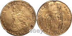 Great Britain Charles II (1660-1662) Gold Unite of 20 Shillings NGC XF-40 RARE