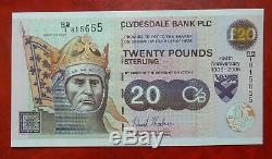 Great Britain Clydesdal Bank 20 Pounds 2006 P229G Commemorative UNC VERY RARE