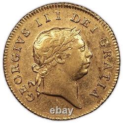Great Britain, Coin, Georgius III, 1/2 Guinea, Gold, 1809, Very Rare, AU+