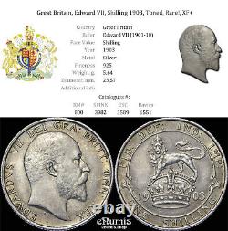 Great Britain, Edward VII, Shilling 1903, Toned, Rare! , XF+