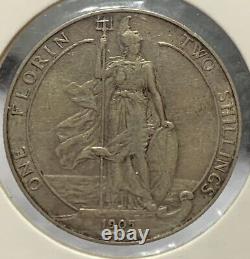 Great Britain Edwards V rare 1905 Florin better coin