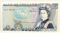 Great Britain England 1960 Five 5 Pounds Rare Error No Signature & Wet Ink, Unc