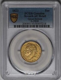 Great Britain George IV Sovereign 1823 PCGS AU Details RARE Date