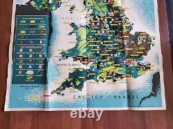 Great Britain Her Natural And Industrial Resources RARE Vintage Map from 1942