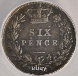 Great Britain Silver 6 Pence 1887 Victoria 6P British Rare English Coin