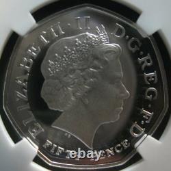 Great Britain UK 50 Pence 2009 Silver Proof Coin Kew Gardens NGC PF70UC RARE