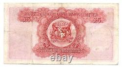 Great Britain UK North of Scotland Bank Limited 5 Pounds 1949 F Pick #S645 RARE