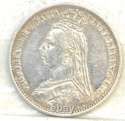 Great Britain Uk England 1887 Sixpence Jubilee Rare Error Withdrawn Only 1k Dia