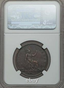 Great Britain Victoria 1871 1 Penny Coin, Rare Date, Certified Ngc Xf45-bn