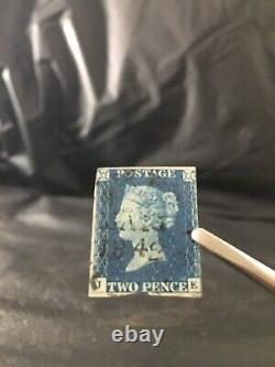 Great Britain, Victoria, SG #5h, 2p blue, MA 15 1842 Date Stamp (V Rare), £11k