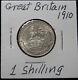 Great Britain (uk) Rare 1 Shilling 1910, Km#800, Unc Old Silver Coin, Lot #376