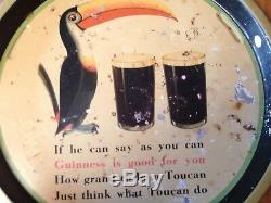 Guinness Toucan Tin Tray sign 1935 Great Britain, The Metal Box Co. VERY RARE